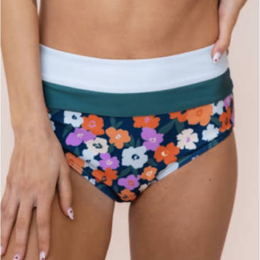 Nani Brookside Floral High-Waisted Bikini Bottom